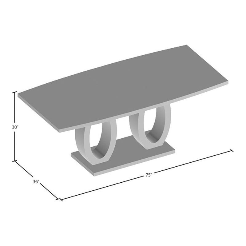 Furniture of America Gudra Contemporary Wood Rectangle Dining Table in Gray