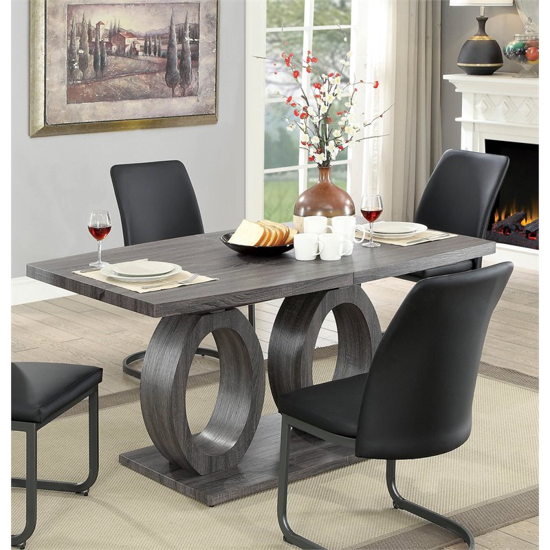 Furniture Of America Gudra Contemporary, Modern Grey Dining Table