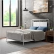 Furniture of America Trinket Industrial Metal Cal King Panel Bed in White