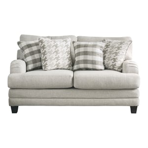 Furniture of America Verdugo Fabric Upholstered Loveseat in Light Gray