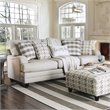Furniture of America Verdugo Transitional Fabric Sofa in Light Gray