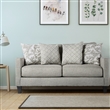 Furniture of America Shila Fabric Stain Resistant Loveseat in Light Gray