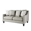 Furniture of America Shila Fabric Stain Resistant Loveseat in Light Gray