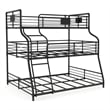 Furniture of America Bryon Metal Twin/Full/Queen Triple Bunk Bed in Black