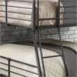 Furniture of America Bryon Metal Twin/Full/Queen Triple Bunk Bed in Black