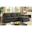 Furniture of America Delbi Transitional Fabric Sectional in Gray