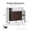Furniture of America Reid Modern Wood Multi-Storage Buffet in White