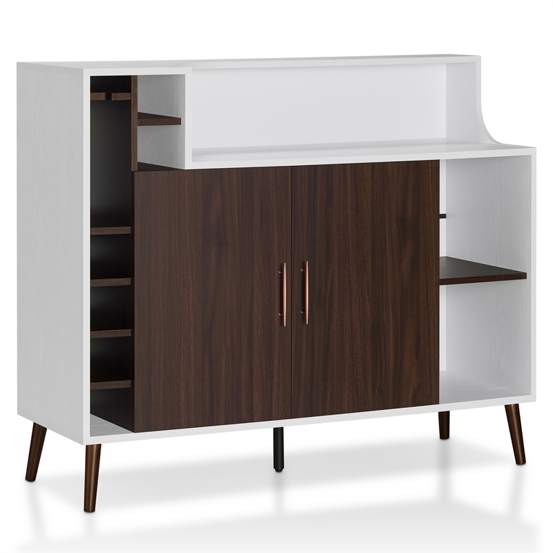 Furniture of America Reid Modern Wood Multi-Storage Buffet in White