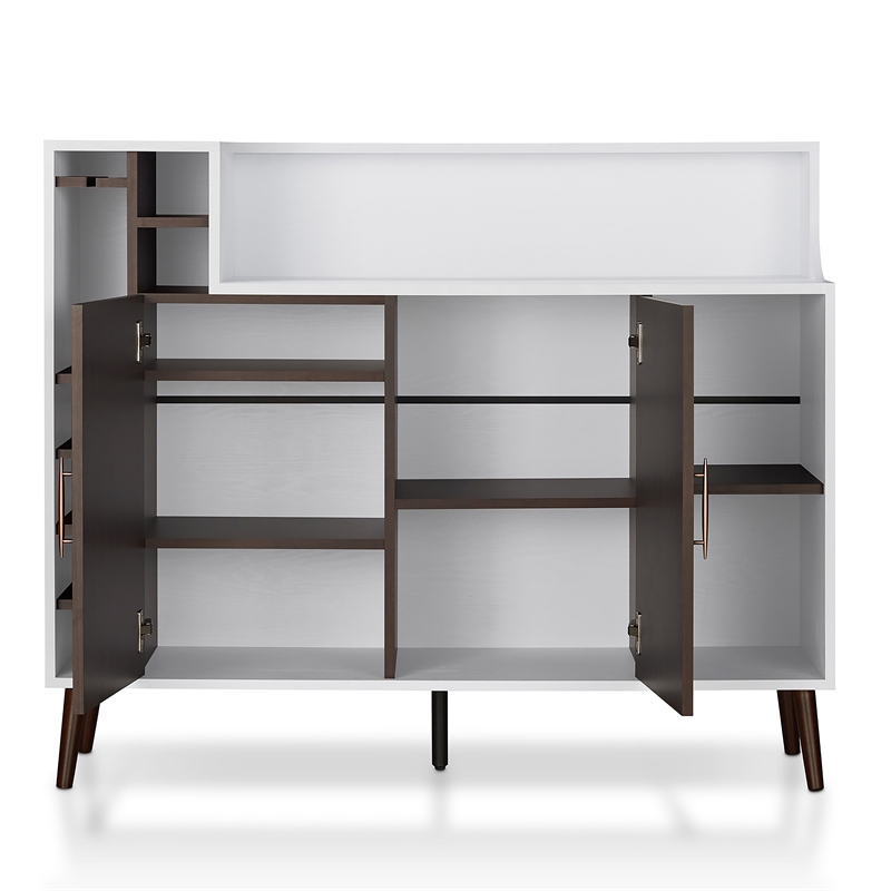 Furniture of America Reid Modern Wood Multi-Storage Buffet in White