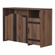 Furniture of America Helen Farmhouse Wood 6-Shelf Buffet in Distressed Walnut