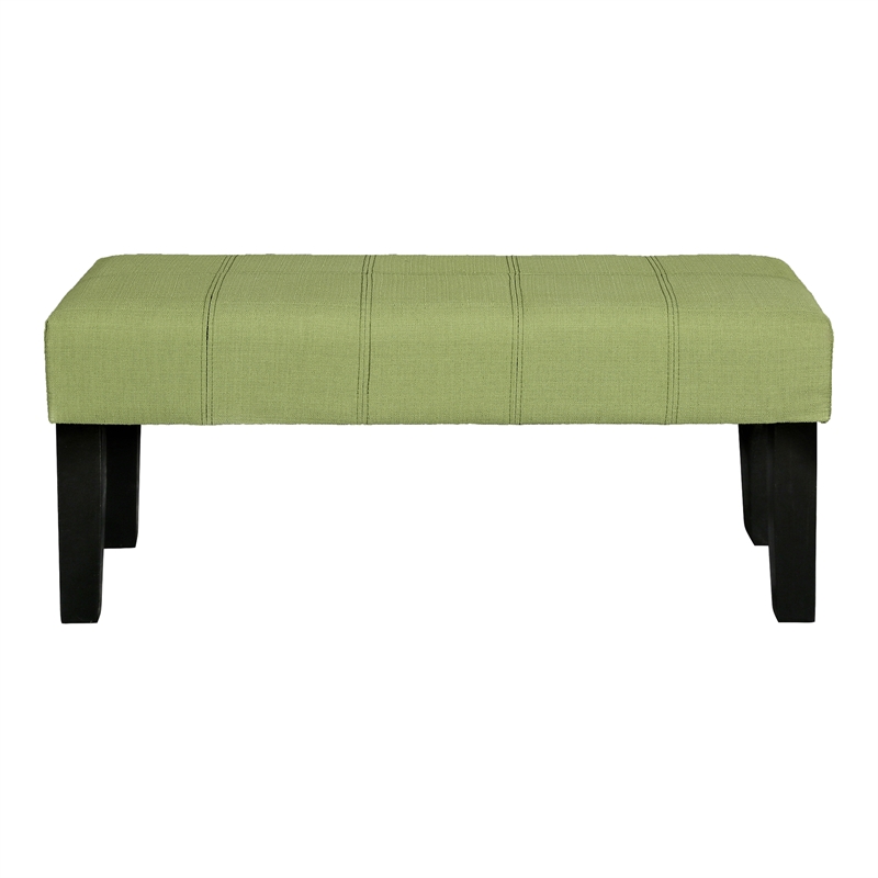 Furniture of America Braden Contemporary Fabric Accent Bench in Green