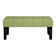 Furniture of America Braden Contemporary Fabric Accent Bench in Green