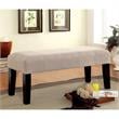 Furniture of America Braden Contemporary Fabric Accent Bench in Ivory