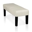 Furniture of America Braden Contemporary Fabric Accent Bench in Ivory