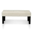 Furniture of America Braden Contemporary Fabric Accent Bench in Ivory