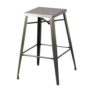 furniture of america roth transitional metal bar stool in gun metal (set of 2)
