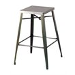 Furniture of America Roth 26-Inch Metal Bar Stool in Gray Gunmetal (Set of 2)