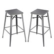 Furniture of America Roth 30-Inch Metal Bar Stool in Gray Gunmetal (Set of 2)