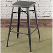Furniture of America Roth 30-Inch Metal Bar Stool in Gray Gunmetal (Set of 2)