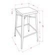 Furniture of America Roth 30-Inch Metal Bar Stool in Gray Gunmetal (Set of 2)