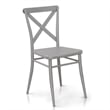 Furniture of America Balucci Metal Dining Chair in Silver (Set of 2)