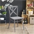 Furniture of America Balucci Metal Dining Chair in Silver (Set of 2)