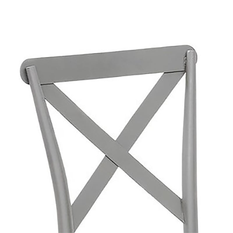 Furniture of America Balucci Metal Dining Chair in Silver (Set of 2)