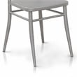 Furniture of America Balucci Metal Dining Chair in Silver (Set of 2)