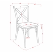 Furniture of America Balucci Metal Dining Chair in Silver (Set of 2)