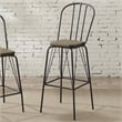 Furniture of America Chelsea Metal Windsor Bar Stool in Black (Set of 2)