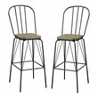 Furniture of America Chelsea Metal Windsor Bar Stool in Black (Set of 2)