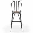 Furniture of America Chelsea Metal Windsor Bar Stool in Black (Set of 2)