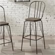 Furniture of America Chelsea Metal Windsor Bar Stool in Bronze (Set of 2)