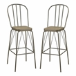 Furniture of America Chelsea Metal Windsor Bar Stool in Bronze (Set of 2)