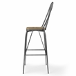 Furniture of America Chelsea Metal Windsor Bar Stool in Gray (Set of 2)