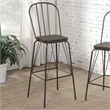 Furniture of America Chelsea Metal Windsor Bar Stool in Gray (Set of 2)