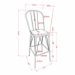 Furniture of America Chelsea Metal Windsor Bar Stool in Gray (Set of 2)