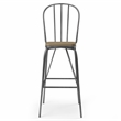 Furniture of America Chelsea Metal Windsor Bar Stool in Gray (Set of 2)