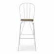 Furniture of America Chelsea Metal Windsor Bar Stool in White (Set of 2)