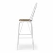 Furniture of America Chelsea Metal Windsor Bar Stool in White (Set of 2)