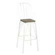 Furniture of America Chelsea Metal Windsor Bar Stool in White (Set of 2)