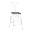 Furniture of America Chelsea Metal Windsor Pub Chair in White (Set of 2)