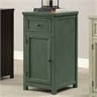 Furniture of America Jennifer Wood 1-Drawer Side Table in Antique Teal Blue