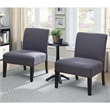 Furniture of America Lapira Wood 3-Piece Accent Table and Chair Set in Gray