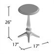 Furniture of America Lapira Wood 3-Piece Accent Table and Chair Set in Gray