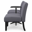 Furniture of America Lapira Wood 3-Piece Accent Table and Chair Set in Gray