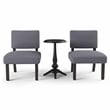 Furniture of America Jetson Wood 3-Piece Accent Table and Chair Set in Gray