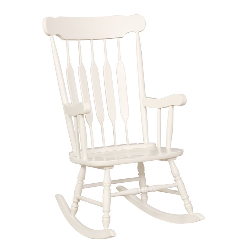 Furniture Of America Tessa Traditional Rocking Chair In White Idf Furniture Of America Tessa Traditional Rocking Chair In White