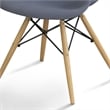 Furniture of America Ashton Plastic Dining Arm Chair in Gray (Set of 2)