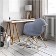 Furniture of America Ashton Plastic Dining Arm Chair in Gray (Set of 2)